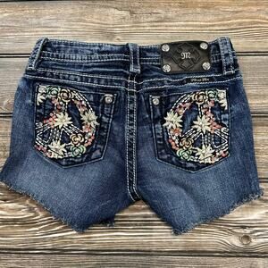 Miss Me Girls Cut Off Jean Shorts, Size 12